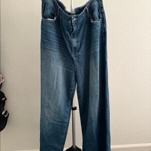 Women's high waist wide leg jeans size 18